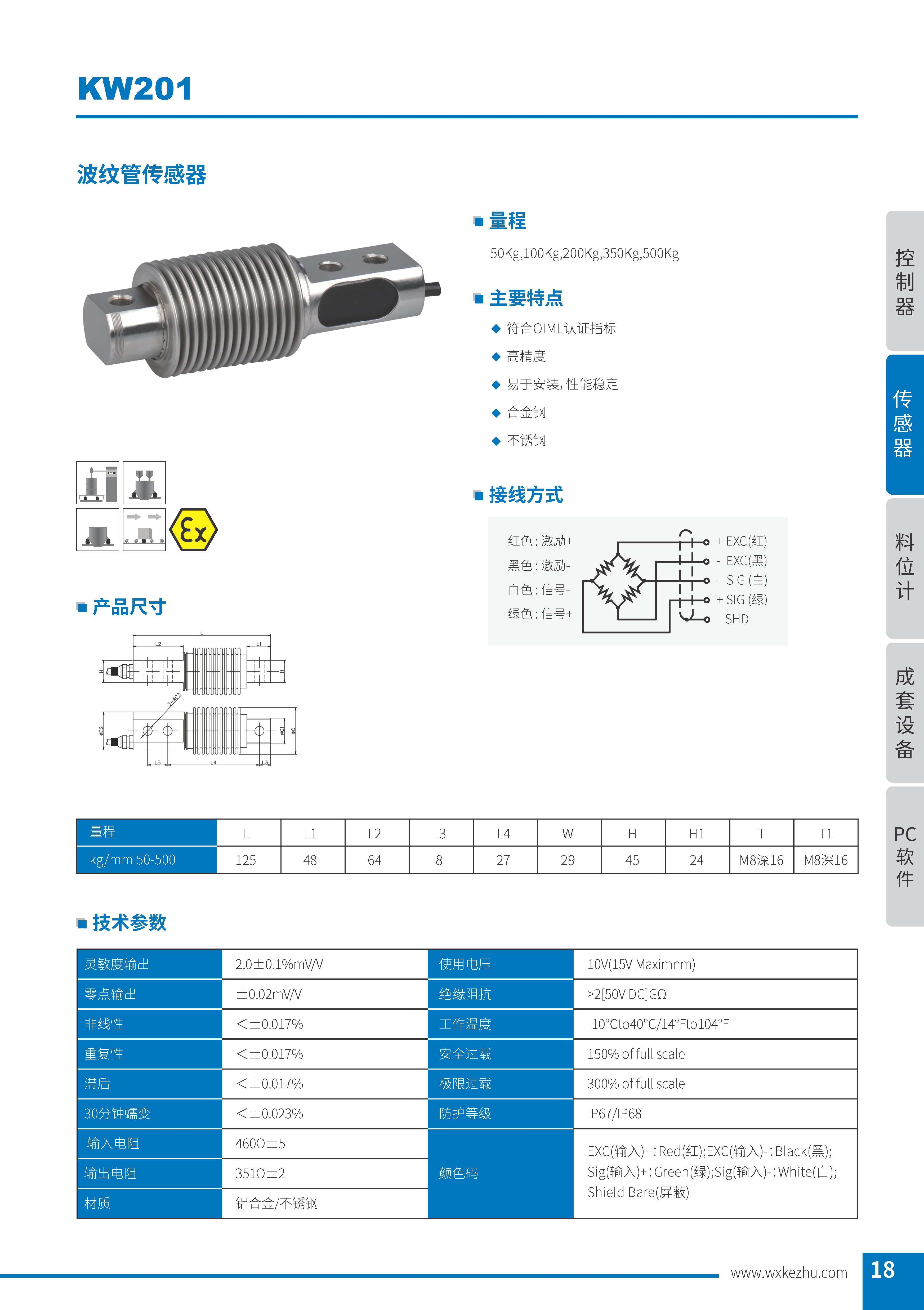 稱(chēng)重傳感器 KW201